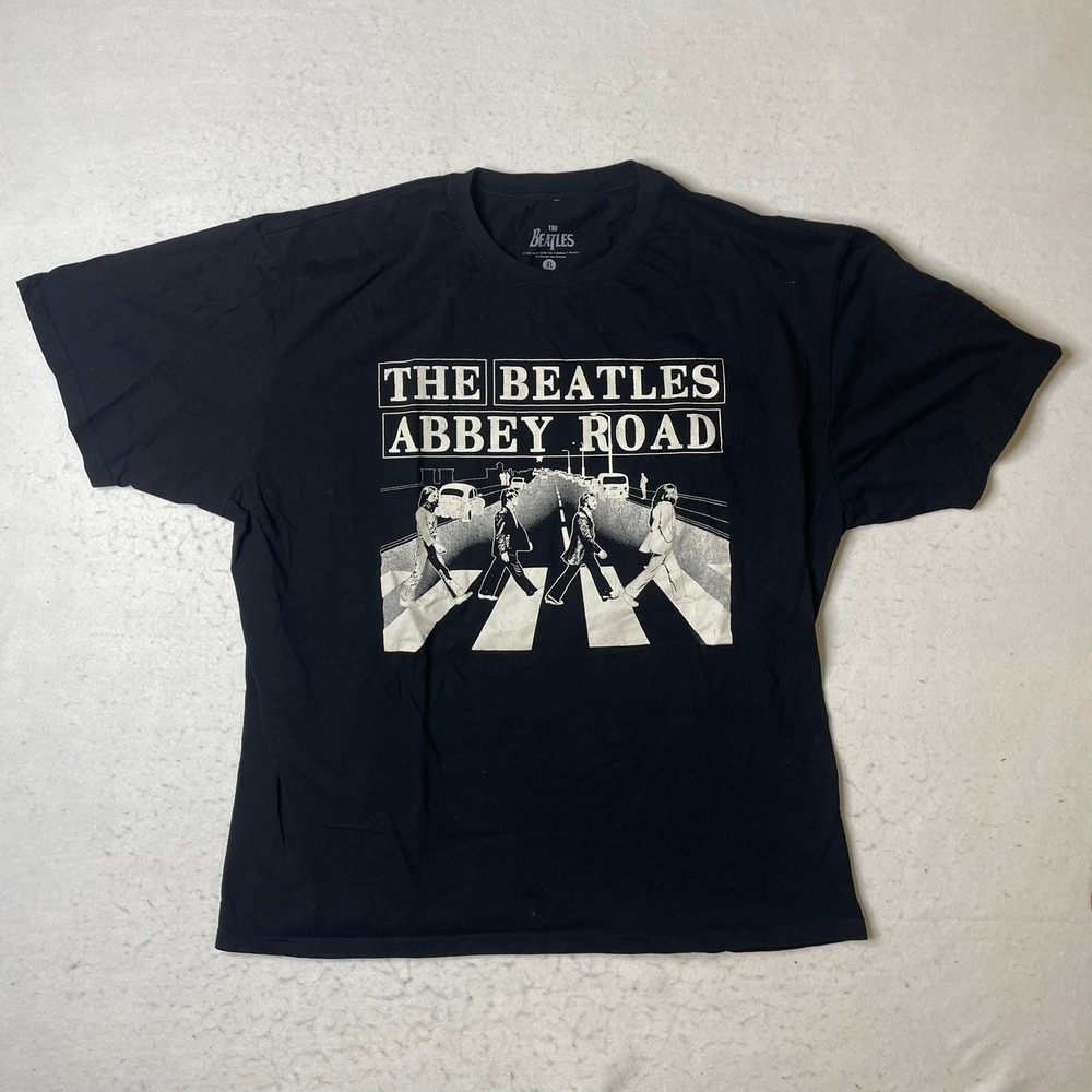 The Beatles Abbey Road Graphic T Shirt‎ Black XL 100% Cotton